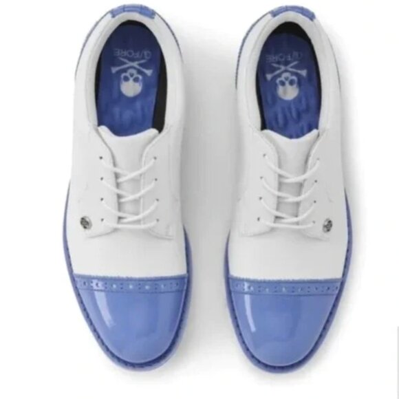 G/FORE Womens Cap Toe Gallivanter White Blue Golf Shoes US 8 NWT - Picture 1 of 9
